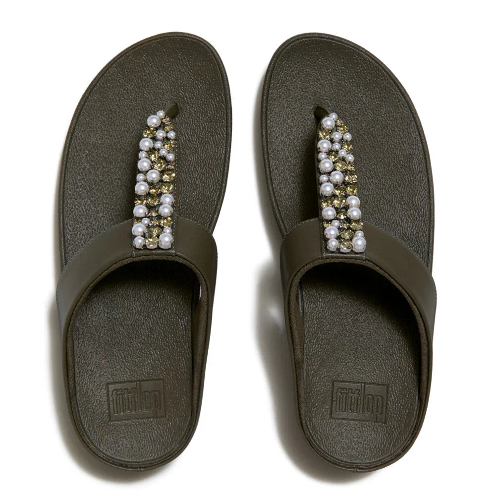 FitFlop FitFlop FINO Pearls-And-Crystal Toe-Post Sandals Sandal
