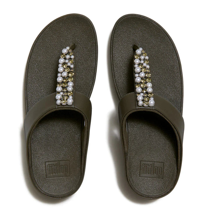 FitFlop FitFlop FINO Pearls-And-Crystal Toe-Post Sandals Sandal