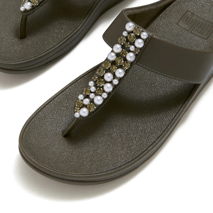 FitFlop FitFlop FINO Pearls-And-Crystal Toe-Post Sandals Sandal