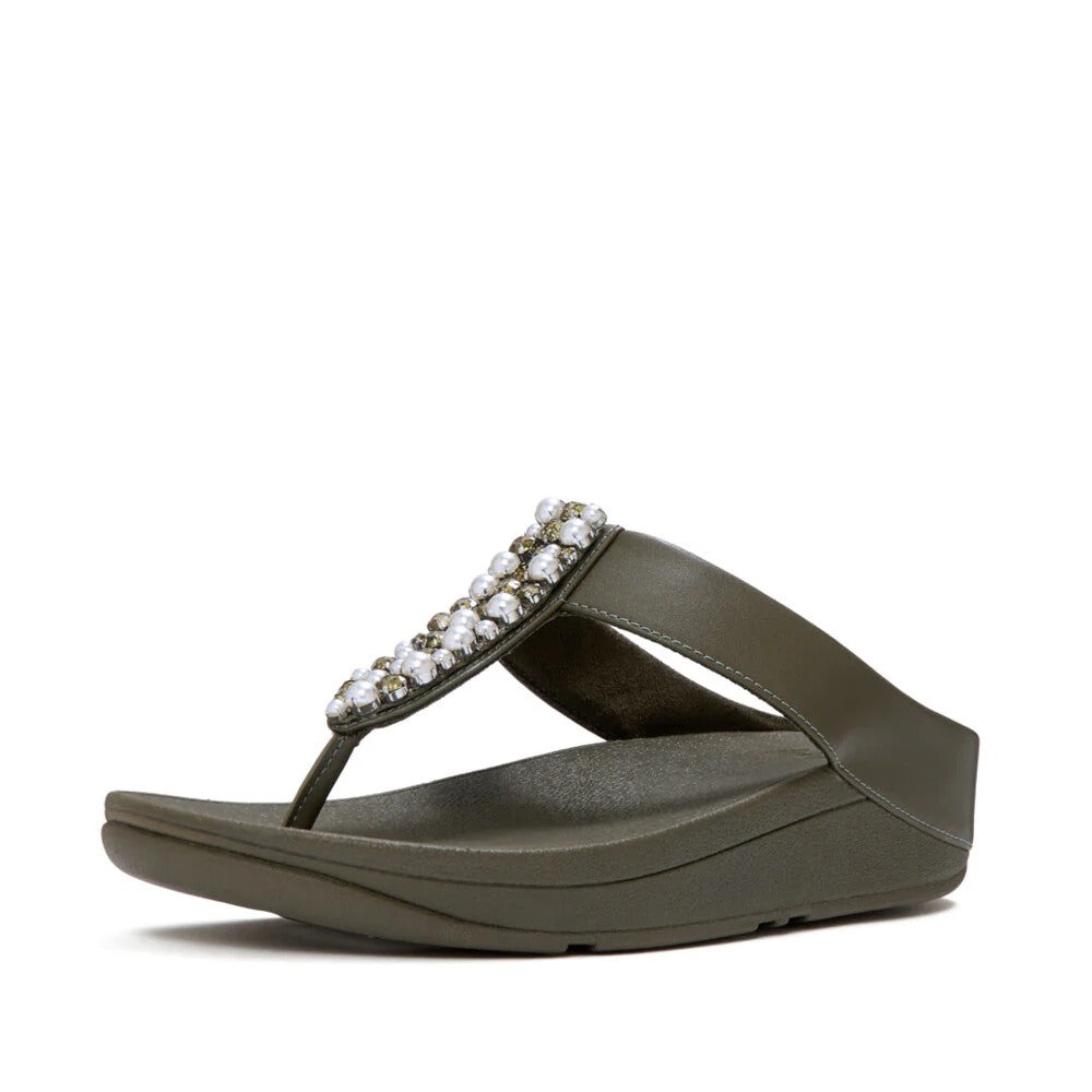 FitFlop FitFlop FINO Pearls-And-Crystal Toe-Post Sandals Sandal