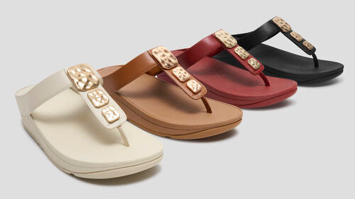 LULU TOE POST TEXTURED METAL