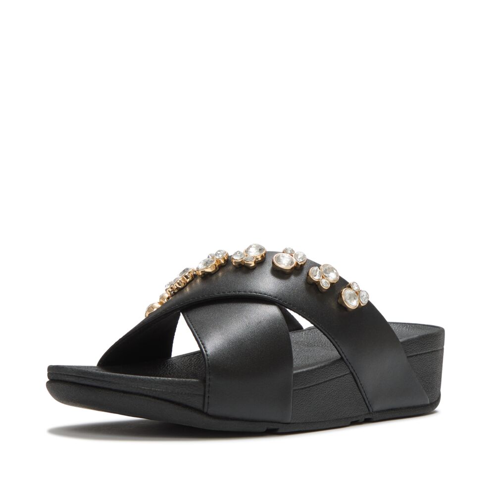 LULU CROSS SLIDE CRYSTAL DROPLET