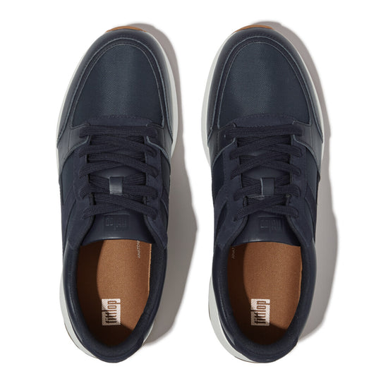 Fitflop Men Anatomiflex Mens Leather-Mix Sneakers |GF6-455| Midnight Navy White main image 0
