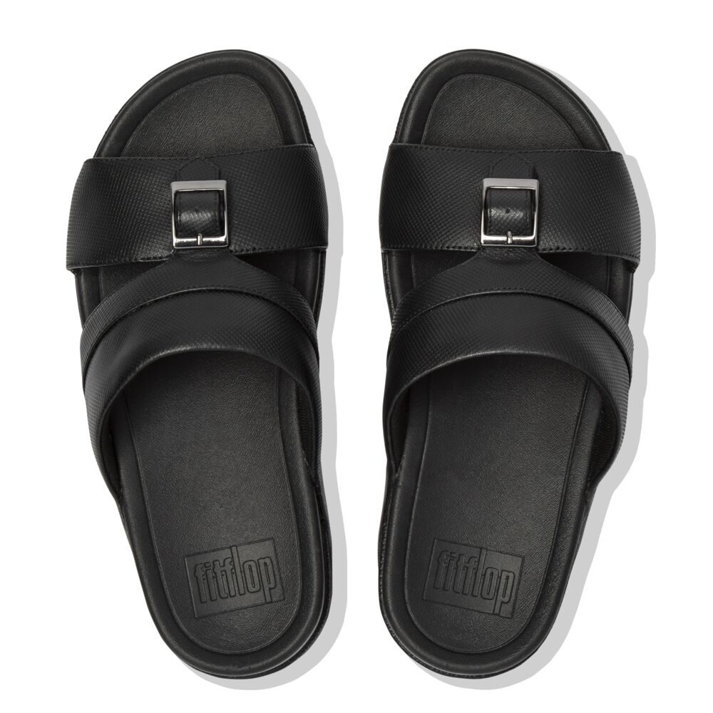 CAMERON SLIDE OSTRICH EMBOSSED