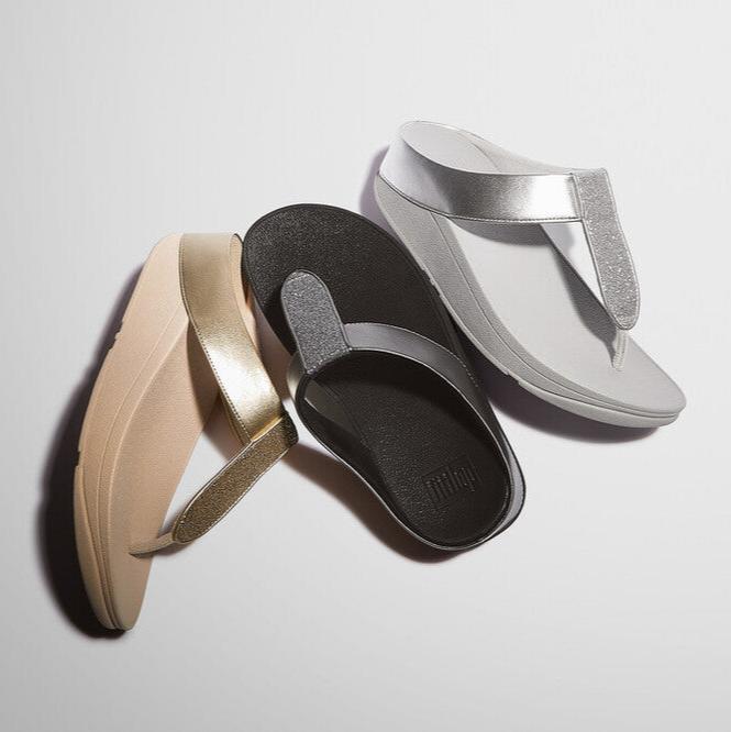 FitFlop FitFlop Fino Glitterdust Metallic Toe Post Sandal