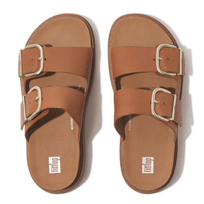 Fitflop Men Gen-Ff Buckle Two-Bar Leather Slides |GY8-592| Light Tan main image 0