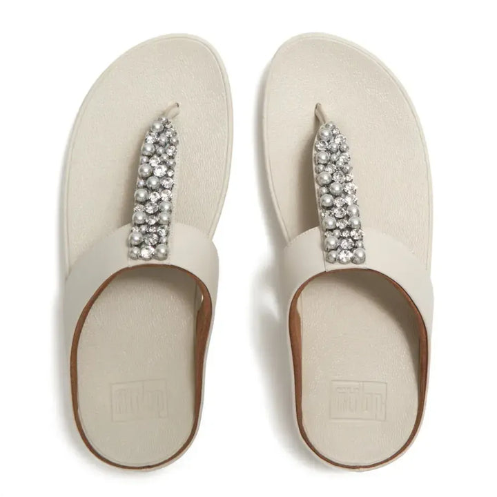 FitFlop FitFlop FINO Pearls-And-Crystal Toe-Post Sandals Sandal