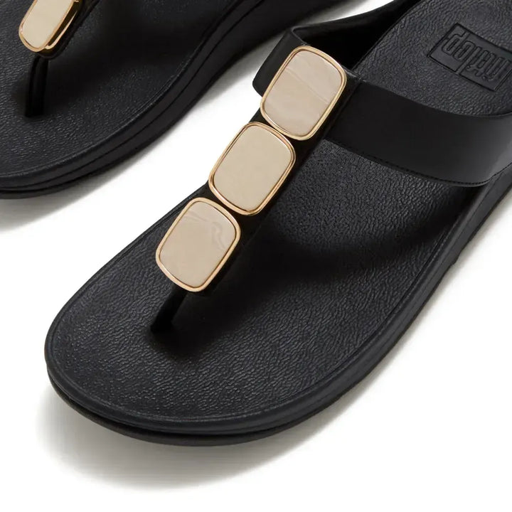 FitFlop FitFlop LULU Glossy Button Toe-Post Sandals Sandal