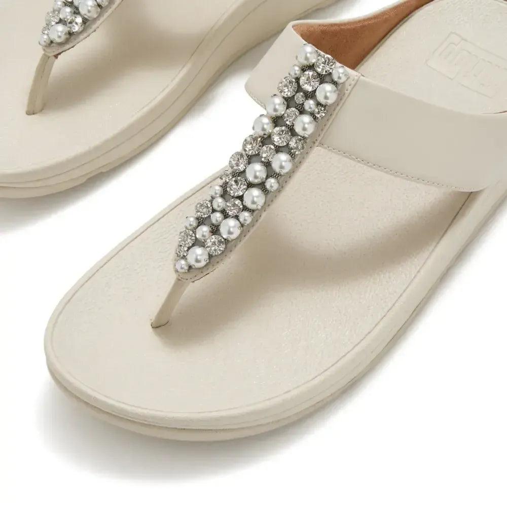 FitFlop FitFlop FINO Pearls-And-Crystal Toe-Post Sandals Sandal