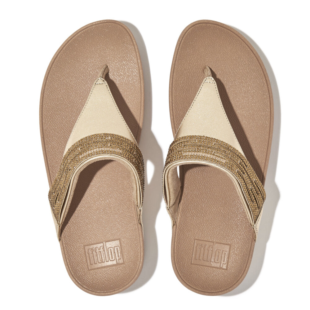 Lulu Laser Crystal Leather Sandals