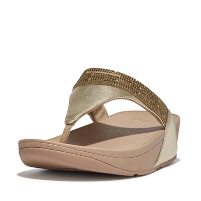 Lulu Laser Crystal Leather Sandals