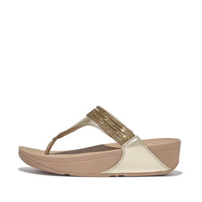 Lulu Laser Crystal Leather Sandals