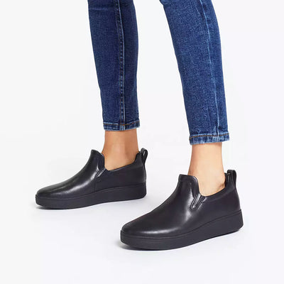 Rally Leather Slip-On Trainers