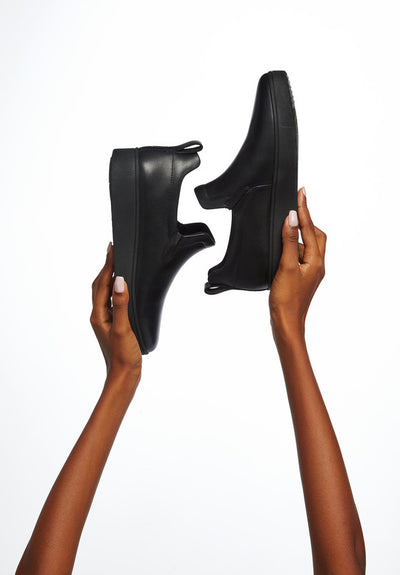 Rally Leather Slip-On Trainers