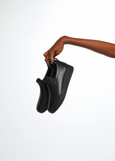 Rally Leather Slip-On Trainers