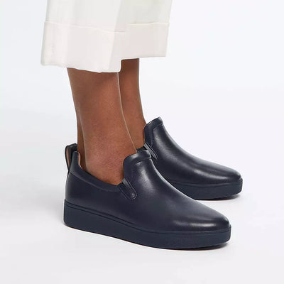 Rally Leather Slip-On Trainers