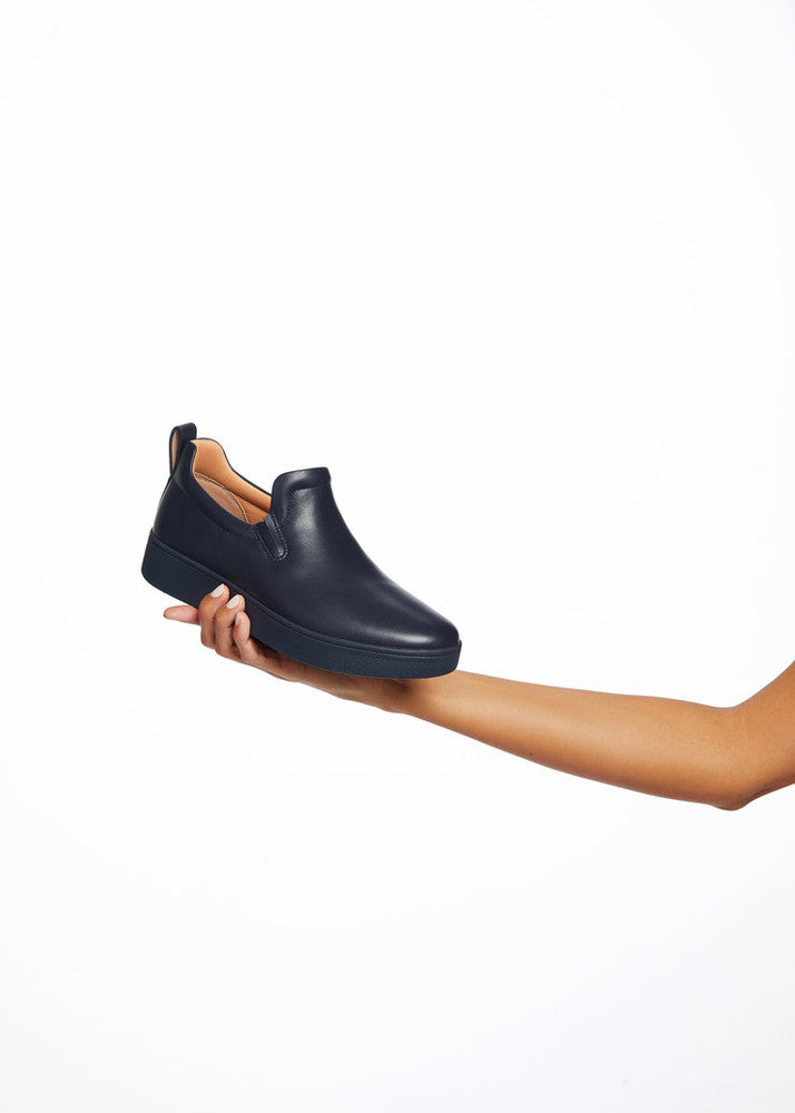 Rally Leather Slip-On Trainers