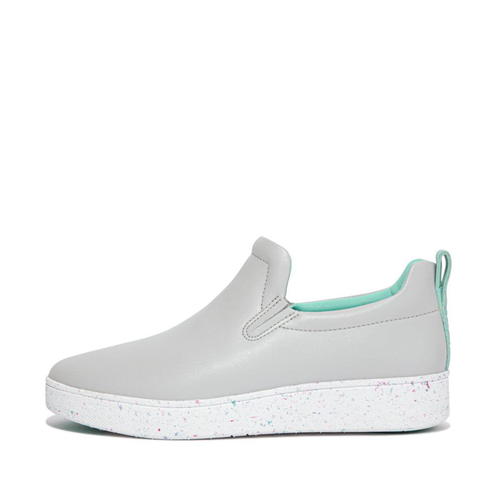 Rally Speckle-Sole Leather Slip-On Trainers