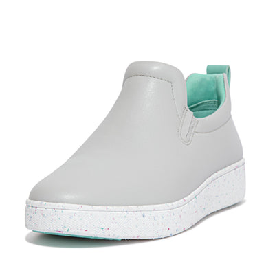 Rally Speckle-Sole Leather Slip-On Trainers