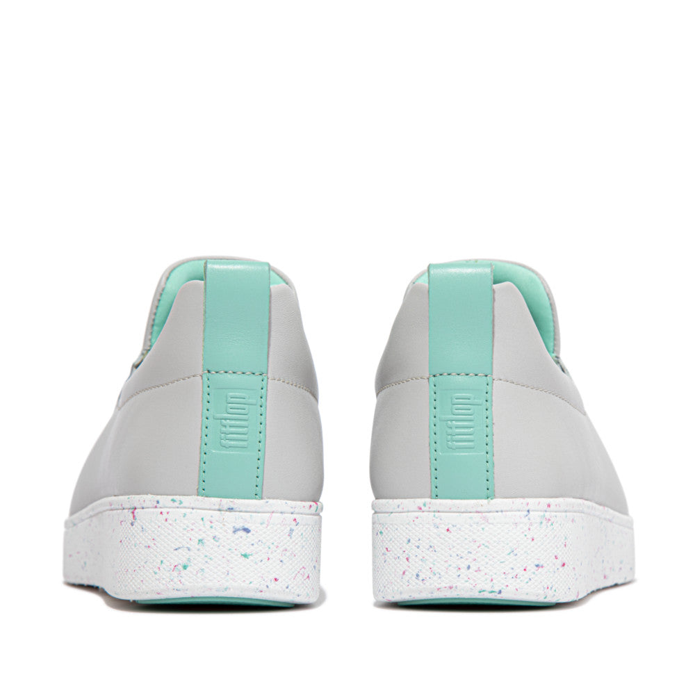 Rally Speckle-Sole Leather Slip-On Trainers