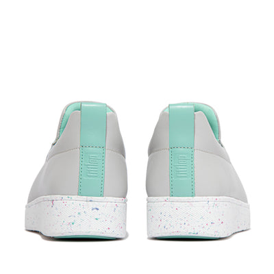 Rally Speckle-Sole Leather Slip-On Trainers
