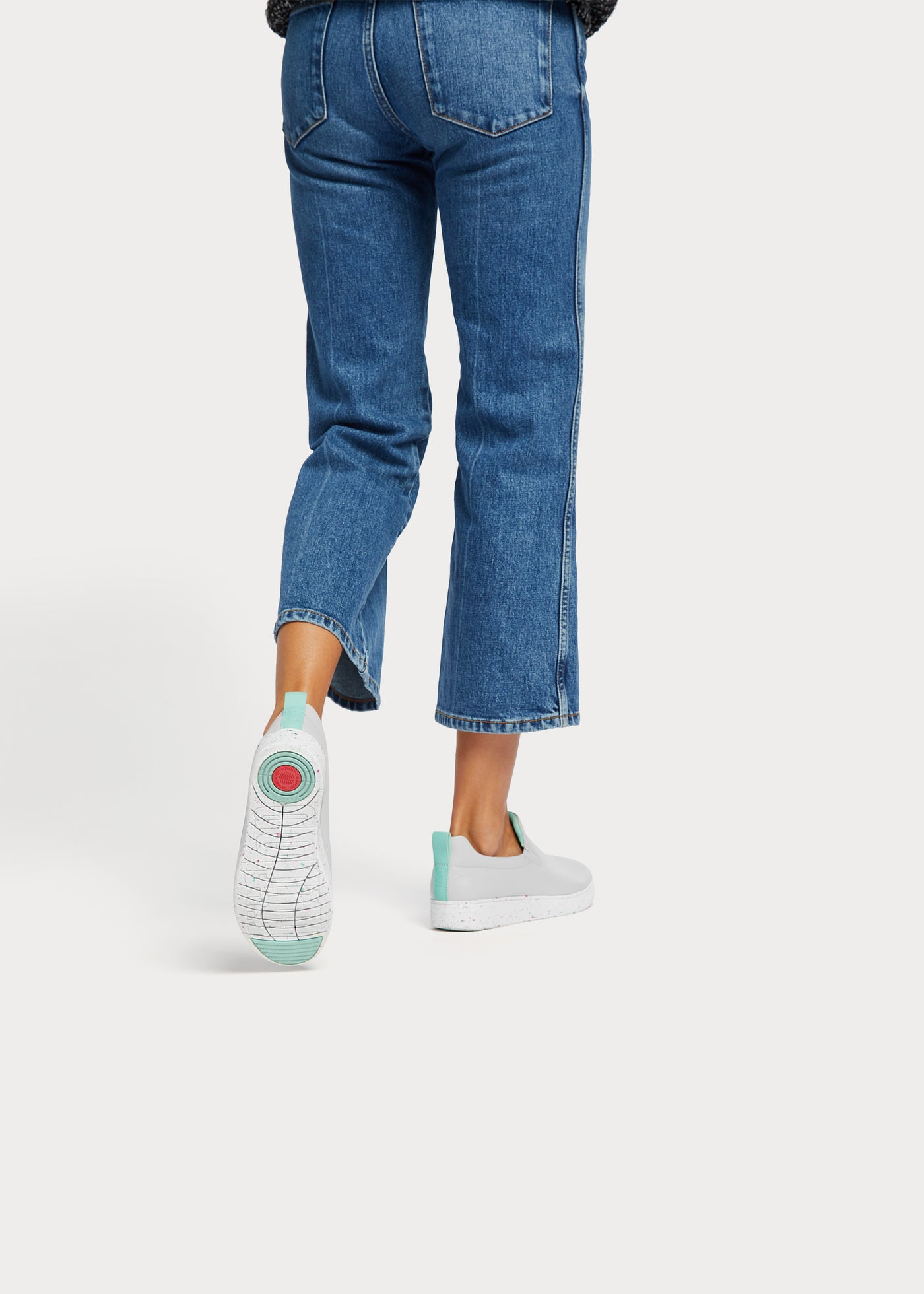 Rally Speckle-Sole Leather Slip-On Trainers