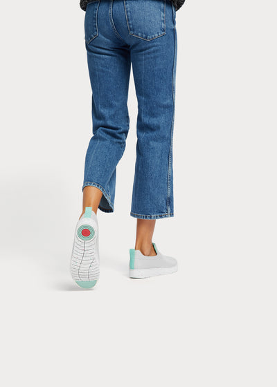 Rally Speckle-Sole Leather Slip-On Trainers