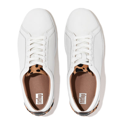 Rally Leopard-Back Leather Trainers